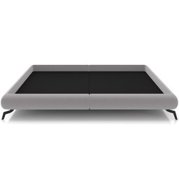 Cama Casal King Base Box Pés de Ferro Estilo Industrial 210cm Otto P05 Veludo Cinza - Lyam Decor - 3