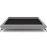 Cama Casal King Base Box Pés de Ferro Estilo Industrial 210cm Otto P05 Veludo Cinza - Lyam Decor - 3