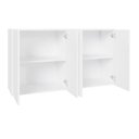 Ver imagem 6 de Mesa Escritório com Balcão Lateral e Armários Aéreos 170cm Branco F5 Office