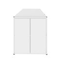 Ver imagem 4 de Mesa Escritório com Balcão Lateral e Armários Aéreos 170cm Branco F5 Office