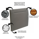 Ver imagem 3 de Cabeceira Estofada Suede Cama Solteiro Moderna 90cm Cinza