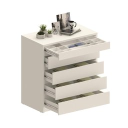Comoda Com Porta Joias 5 Gavetas Branco Casa D - 2