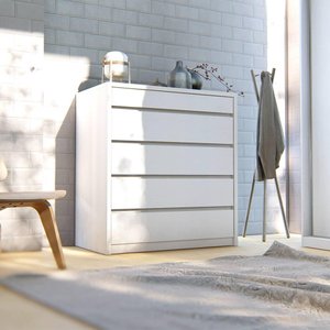 Comoda Com Porta Joias 5 Gavetas Branco Casa D
