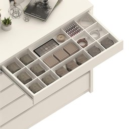 Comoda Com Porta Joias 5 Gavetas Branco Casa D - 3