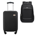 Ver imagem 1 de Kit Mala de Bordo Viagem 10kg Rodas 360º Rígida Abs Cadeado Segredo Gladiador A7mb com Mochila Execu
