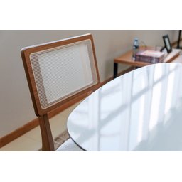 Kit Mesa Oval 4 Cadeiras de Jantar Tela 100% Mdf Branco/bege Dalla Costa - 6