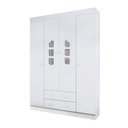 Ver imagem 1 de Guarda Roupa Infantil Lina 147cm 100% Mdf Branco Brilho - Sallar Home