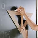 Ver imagem 2 de Esquadro de Madeira do Professor em Mdf 45° Graus Escala de 35 Cm 2934 Souza ou Sb