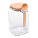 Ver imagem 1 de Pote Vidro C/ Tampa Rolha e Colher de Bambu 830 Ml Lyor 5750