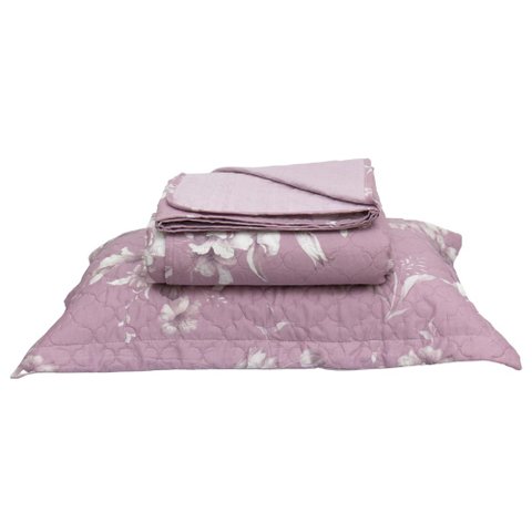 Kit Colcha Solteiro Bouti Cobre Leito Estampado 2 Peças Cor:Jasmine