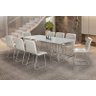 Sala de Jantar com Vidro 8 Cadeiras 2,0x1,0m - Milão - Cm Decor - 1