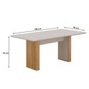 Ver imagem 3 de Mesa de Jantar Júlia 180x90cm Cinamomo Off White com 6 Cadeiras Lara Linho Prata - Valdemóveis