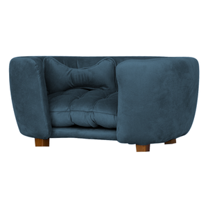 Poltrona Cama Pet Baby Hanna Estofada Tecido Veludo:azul Marinho