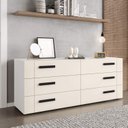 Ver imagem 1 de Cômoda Organizadora 150cm com 6 Gavetas 240839 Linha Lisboa Politorno Móveis