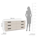 Ver imagem 2 de Cômoda Organizadora 150cm com 6 Gavetas 240839 Linha Lisboa Politorno Móveis