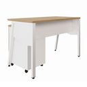 Ver imagem 4 de Mesa Escrivaninha 120cm x 60cm Tampo Chanfrado e Gaveteiro Móvel com 4 Gavetas F5 Office Cor:Macad
