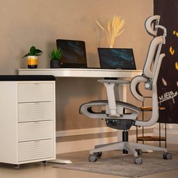 Cadeira De Escritório Ergonômica Elements Sophy Grafite Mesh - 4