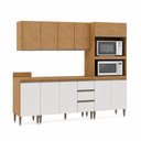 Ver imagem 2 de Cozinha Modulada Paris 5 Peças com Balcão 120cm Freijó/Branco
