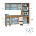 Ver imagem 5 de Cozinha Modulada Paris 5 Peças com Balcão 120cm Freijó/Branco