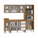 Ver imagem 4 de Cozinha Modulada Paris 5 Peças com Balcão 120cm Freijó/Branco