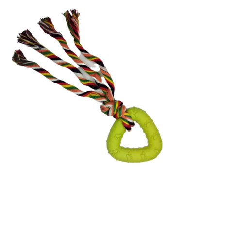 Mordedor Corda Triangulo Pingente para Cachorro: Verde
