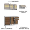 Ver imagem 5 de Armário de Cozinha Compacta 100% MDF 180cm Branco/Rustic/Crema Smart Madesa 03