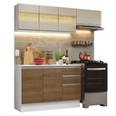 Ver imagem 3 de Armário de Cozinha Compacta 100% MDF 180cm Branco/Rustic/Crema Smart Madesa 03