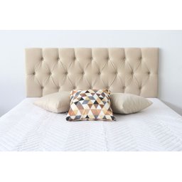 Cabeceira Estofada de Solteiro com Botões 90x50cm Off White - 2