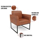 Ver imagem 2 de Kit 2 Poltronas Base Industrial Preto Marisa Corano Nozes D03 - D'Rossi
