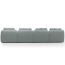Ver imagem 6 de Sofá 5 Lugares para Sala de Estar Living 388cm Arlo F04 Linho Cinza - Lyam Decor