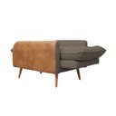 Ver imagem 7 de Poltrona de Amamentação Reclinável 5 Posições com Puff Linho Capuccino com Corino Nozes