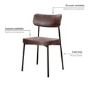 Ver imagem 4 de Cadeira Fixa Estofada Mynna Courino Café Est.Preta