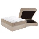 Ver imagem 1 de Cama Box Baú Casal: Colchão Molas Bonnel Herval Maxspring Crown Comfort C1631 + Base Crc Suede