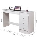 Ver imagem 6 de Penteadeira Escrivaninha com Espelho e 3 Gavetas para Maquiagem ou Estudos