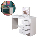 Ver imagem 2 de Penteadeira Escrivaninha com Espelho e 3 Gavetas para Maquiagem ou Estudos