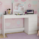 Ver imagem 1 de Penteadeira Escrivaninha com Espelho e 3 Gavetas para Maquiagem ou Estudos