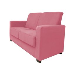 Sofá Namoradeira Pequeno 2 Lugares Imperial Suede:rosa - 2