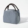 Bolsa Térmica Organizadora Listrada em Poliéster de Mão para Marmita Azul Escuro - 5