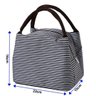Bolsa Térmica Organizadora Listrada em Poliéster de Mão para Marmita Azul Escuro - 2