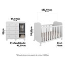 Ver imagem 5 de Jogo de Quarto Infantil Júnior Cômoda 1 Porta e Berço Uli Branco Brilho - Móveis Peroba