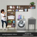 Ver imagem 5 de Kit Área de Serviço Lavanderia 235cm Rustic/crema Gourmet Madesa Rustic/crema
