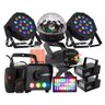 Jogo Luz Kit Iluminação Festa Total 9x1 Laser Fumaça Strobo - 1