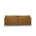 Ver imagem 7 de Sofá Decorativo Karine 3 Lugares Sala de Estar 230cm com Chaise Pés em Aço Couro Caramelo G88 - Gran