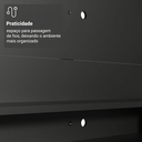 Ver mais imagens de Rack com Painel para TV até 60 Polegadas 180 cm com Pés Preto/Rustic Reims Madesa