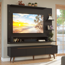 Ver imagem 1 de Rack com Painel para TV até 60 Polegadas 180 cm com Pés Preto/Rustic Reims Madesa