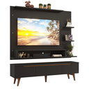 Ver imagem 3 de Rack com Painel para TV até 60 Polegadas 180 cm com Pés Preto/Rustic Reims Madesa