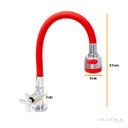 Ver imagem 2 de Torneira Cozinha Mesa Flexível Vermelha C29 Arejador Gourmet