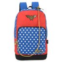 Ver imagem 6 de Mochila Costas Mulher Maravilha Juvenil Escolar:vermelha