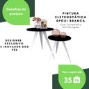 Ver imagem 4 de 2 Mesinhas Lateral De Canto Para Sala e Quarto Redonda B.P