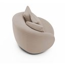 Ver imagem 6 de Poltrona Decorativa Giratória para Sala 122cm Kaly M22 Veludo Bege - Mpozenato